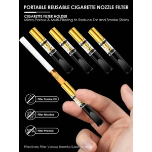 5pcs Universal Portable Reusable Cigarette Cigarette Filter Holder Reduce Tar UK - Picture 1 of 6