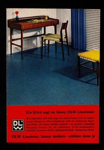3w4588/ Alte Reklame von 1960 – DLW Linoleum – Immer modern – schöner den je. - Bild 1 von 1
