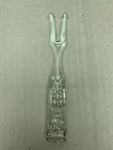 Handgefertigte Glasgabel mit 2 Zinken 9 3/4 Zoll klar - Bild 1 von 6
