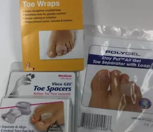 Feet Care Lot Toe Spacer Polygel Pedifix Gel Separator Toe Wrap Cushion Comfort - Picture 1 of 7