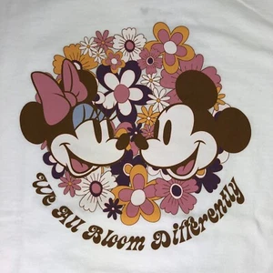 Minnie Mouse Girls Tee Medium Size 8 Mickey Flowers Disney by Mad Engine - Picture 1 of 7