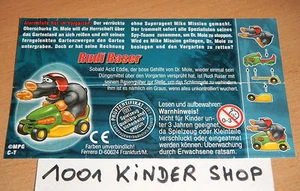 KINDER C-T MISSION MAULWURF RUDI RASER BPZ (D) - Photo 1/1