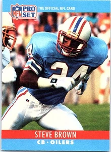 Steve Brown 1990 Pro Set #117 Houston Oilers - Picture 1 of 2