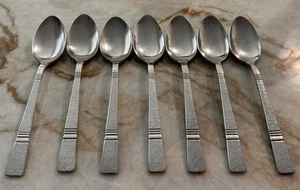 7 Stück Gorham Baluster gehämmert Edelstahl Suppenlöffel-RL - Bild 1 von 9