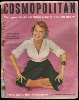 MAY 1954 COSMOPOLITAN MAGAZINE, ACTRESS TERRY MOORE, DRAGNET'S JACK WEBB'S STORY - Image 1 of 2