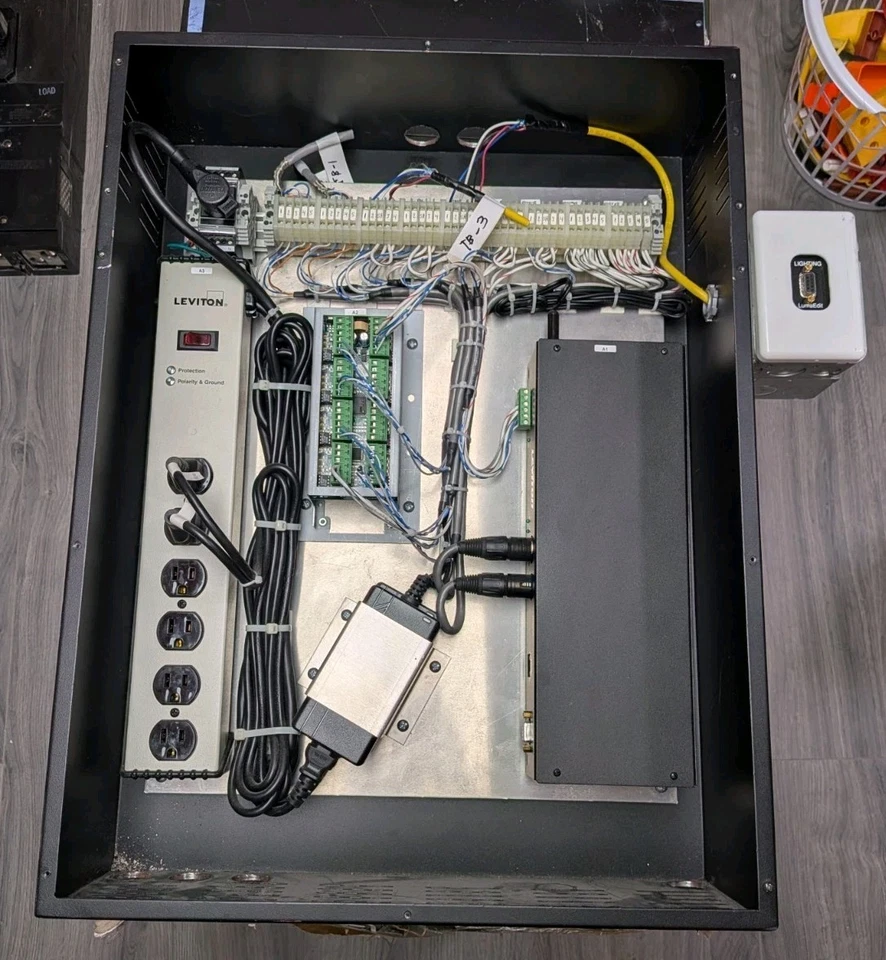 Leviton NPDLR-000 Network Protocol Converter Cabinet Assembly w/ DMX & Surge - Image 1 of 4