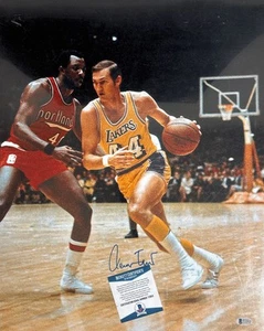 Auto signée Jerry West Lakers 16x20 Beckett BAS T 13512 - Photo 1/1