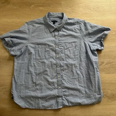Tommy Hilfiger Casual Button Down Shirt Mens 1X Blue Polka Dot Short Sleeve - Image 1 of 4