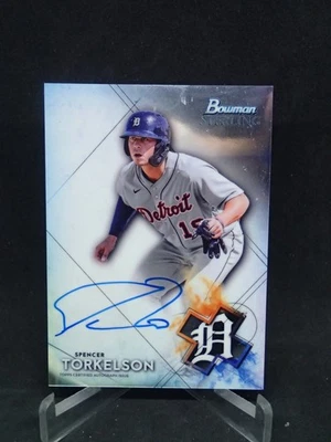 2021 Bowman Sterling Prospect Auto SPENCER TORKELSON Detroit Tigers #BSPA-ST - Image 1 of 2