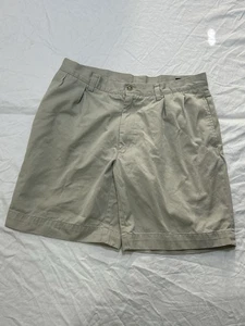 Polo Ralph Lauren Chino Shorts Men  33 Khaki Classic Fit 9 Inseam Pleaded Front - Picture 1 of 5