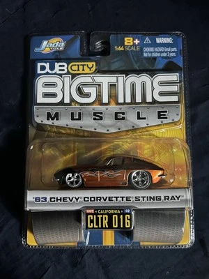JADA DUB CITY 1963 Chevy Corvette Stingray BIGTIME MUSCLE ORANGE 1:64 Scale NEW - Image 1 of 3