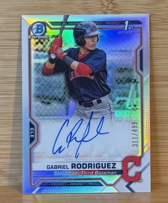 2021 Bowman Chrome Prospect Auto Refractor /499 Gabriel Rodriguez #CPA-GR Auto - Image 1 of 2