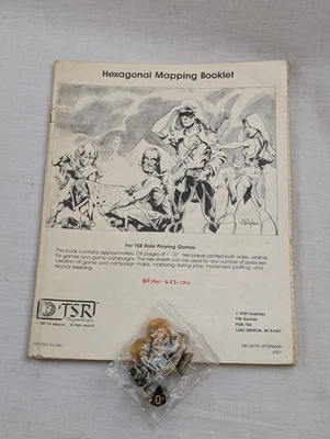 HEXAGONAL MAPPING BOOKLET #8007 1981 D&D TSR Dungeons Dragons Adventure + dice - Image 1 of 4