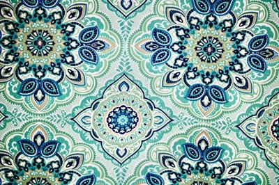 BERKSHIRE HOME WAM PUM TEAL FABRIC UPHOLSTERY WATER & STAIN REPELLENT 55" WIDE - Image 1 of 4