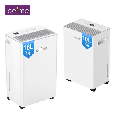 LOEFME Luftentfeuchter 16L/10L Für Räume bis zu 122m³ Luftentfeuchter Elektrisch
