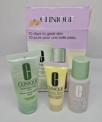 Clinique 10 Days Great Skin Mini Juego de 3 piezas (jabón, loción e hidratante) Foto 1 de 3