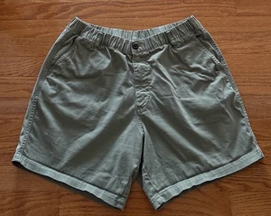 Pantalones Cortos BearBottom Hombres XL Verde Algodón Elástico Chino 7" Entrepierna Frente Plano Elástico - Imagen 1 de 4