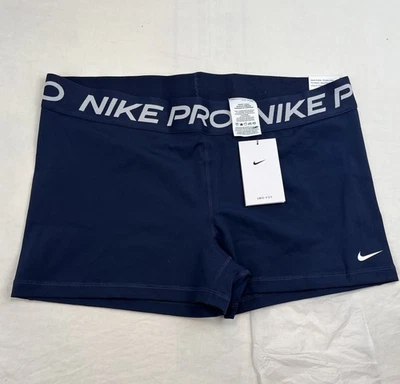 Nike Women’s Pro 3” Compression Shorts, Navy, 2XL - Image 1 of 4