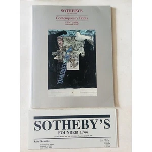 Sotheby’s Nov 1987 New York Contemporary Prints Art Auction Catalog Warhol Johns - Picture 1 of 12
