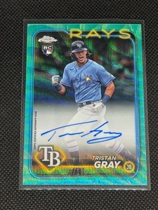 2024 Topps Chrome #RA-TGR Tristan Gray RC Auto Aqua Wave Refractor # /199 - Picture 1 of 2