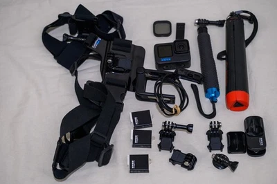 GoPro HERO10 Black With Head Strap, Body Strap And Accessories - Image 1 of 4