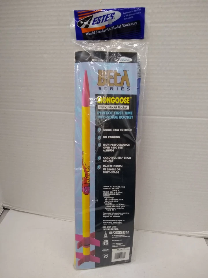 Estes 2092 Mongoose 26.5" Flying Model Rocket Kit - Image 1 of 4