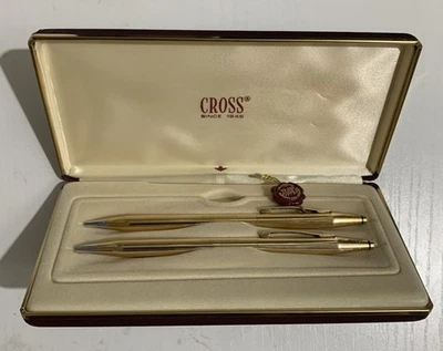 Cross 18K Gold Filled Ballpoint Pen & .05 Pencil Set - Image 1 of 4