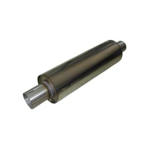 Universal Schalldämpfer rund Edelstahl 63,5mm 125x250 Stutzen FOX UNI-39025063s - Bild 1 von 3
