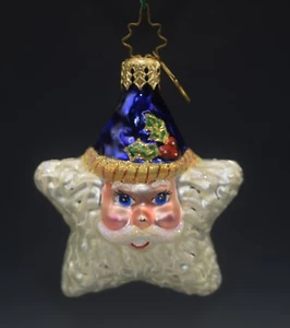 CHRISTOPHER RADKO 2001 SHINE ON SANTA GEM ORNAMENT SANTA STAR 3" 01-0770-0 - Bild 1 von 7