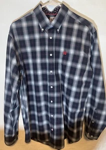 Cinch Shirt Mens Small Blue Button Down Long Sleeves Flip Cuff - Picture 1 of 9