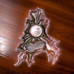 Reloj de pared de cuero vintage real hecho a mano decoración para colgar sala de estar sala de caza - Imagen 1 de 5