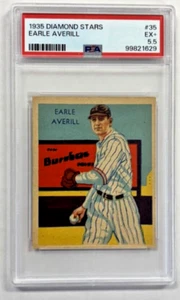Earl Earle Averill 1935 Diamond Stars #35 PSA 5.5 Cleveland Indians HOF - Picture 1 of 3