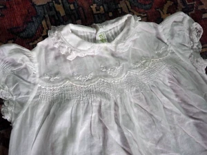 VTG Antique Feltman Pintuck Embroider Handmade Lace Cutwork Christening Gown - Picture 1 of 17