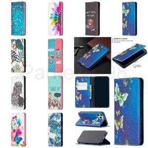 For iPhone 13 12 11 Pro MAX XS XR SE2 8 7 Pattern Leather Wallet Flip Case Cover - Picture 1 of 59