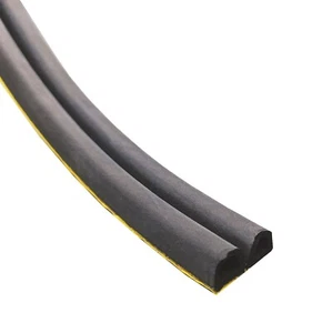 Barra de fregado junta de goma 14x12 mm autoadhesiva EPDM 1m perfil de cámara hueca  - Imagen 1 de 6