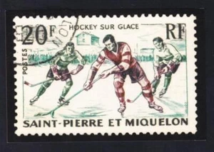St Pierre & Miquelon 1959 unused Ice Hockey postcard of sc#358 - Picture 1 of 1