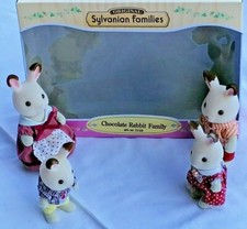 ORIGINAL. SYLVANIAN FAMILIES. CHOCOLATE RABBIT FAMILY. N.3125. COMPLETO. USATO