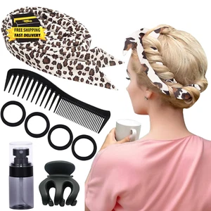 Heatless Curls Overnight Hair Curlers to Sleep in Heatless Curling Rod Set No He - Picture 1 of 8