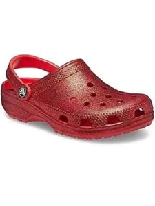 Crocs Classic Glitzer Clog Unisex Farbe Rot (205942-8C1) Herren Größe 11 ~ Neu mit Etikett - Bild 1 von 5