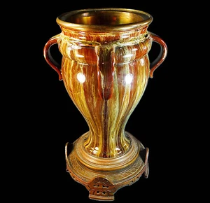 FINE V LARGE TRAILED LINTHORPE LAMP BASE / VASE Des. by Dr. CHRISTOPHER DRESSER - Picture 1 of 10