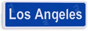 Letrero de estaño Los Ángeles Blvd Street Letr Los Ángeles LA California Metal B889 - Imagen 1 de 3