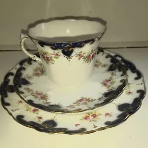 Rare Antique Allertons VERA Hand Painted Bone China Tea Trio Set C1910 - Picture 1 of 6