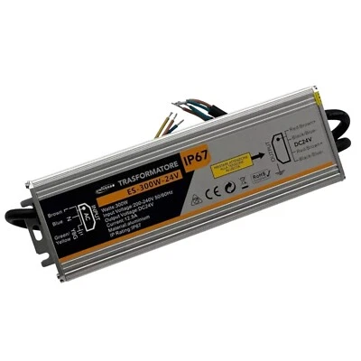 TRASFORMATORE IMPERMEABILE IP67 DA 220 - 24V ALIMENTATORE STRISCE TELECAMERE LED - Immagine 1 di 3