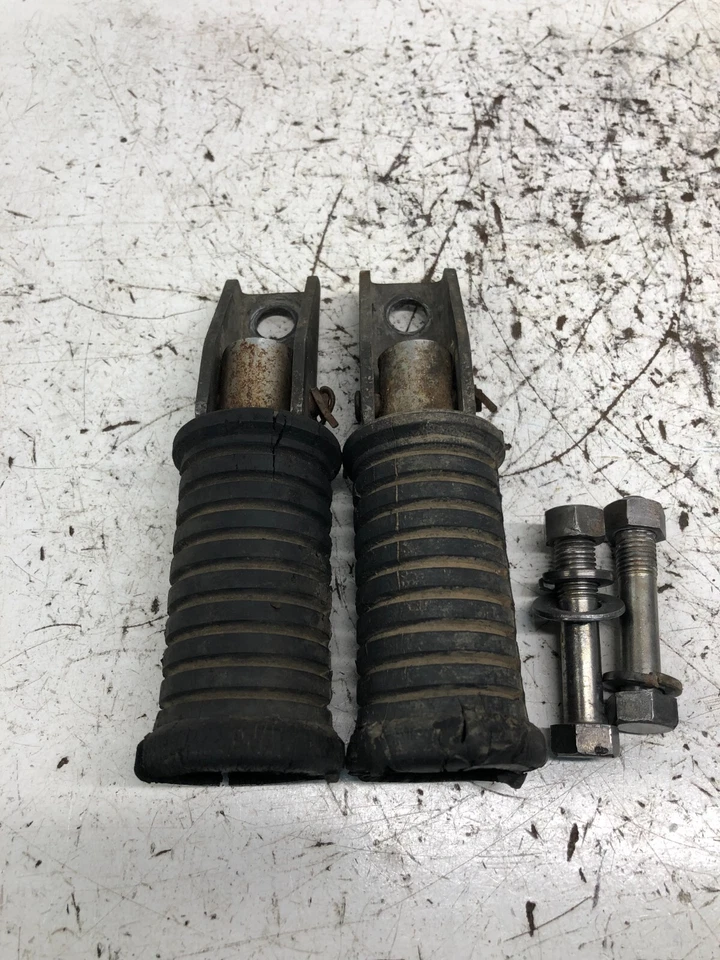 Kawasaki kz400 kz 400 Rear Foot Pegs / Passenger Pegs + Hardware - Image 1 of 2