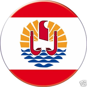 MAGNET frigo Ø56 mm coque style badge Polynésie - Picture 1 of 2