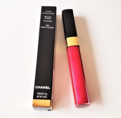 CHANEL Glossimer Lèvres Scintillantes Lip Gloss 194 CRAZY FUCHSIA - Image 1 of 2