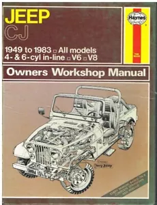JEEP CJ-2A CJ-3A CJ-3B CJ-5/A CJ-6 CJ-7 6-CYL V6 V8 '49-83 OWNER WORKSHOP MANUAL - Picture 1 of 1