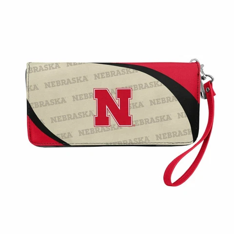 Nebraska Cornhuskers Curve Zip Organizer Ladies Wallet NCAA Cover