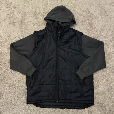 Sudadera con Capucha Polo Sur Para Hombres XL Negra Cremallera Completa Chaqueta Edredón Chaleco Abrigo Y2K Hip Hop Foto 1 de 4