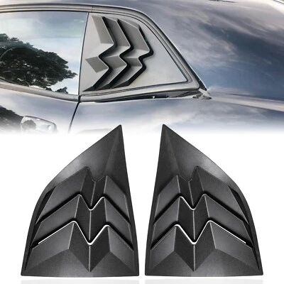 For 2008-2023 Dodge Challenger ABS Black Side Window Louvers Scoop Cover Vent - Image 1 of 4